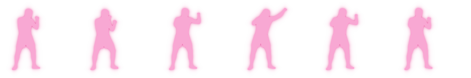 Animated silhouette of a jab