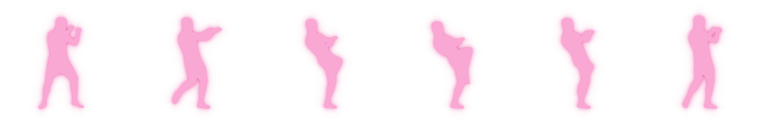 Animated silhouette of a rear straight knee